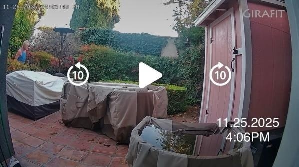 November 25, 2025 at 4:06 PM: landlord calls for the dog after it finishes defecating.